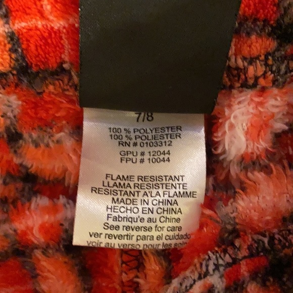 Red & black warm & coat longsleeve top flannel plant snowflake pants pajamas 7/8 - Picture 7 of 7